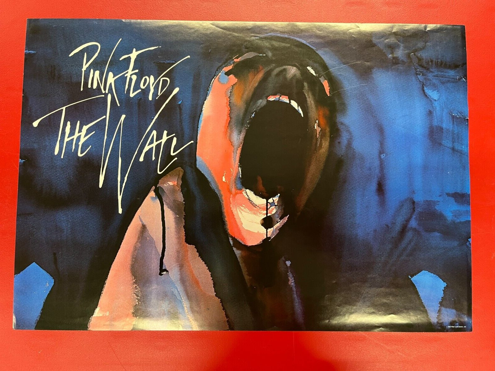 Pink Floyd The Wall Screaming Head Gerald Scarfe 1982 Poster Classic Image!