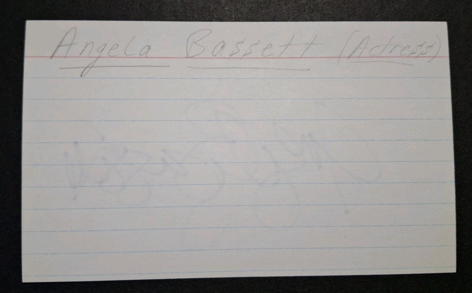 ANGELA BASSETT – SIGNED 3×5 Index – Mission: Impossible – The Final Reckoning