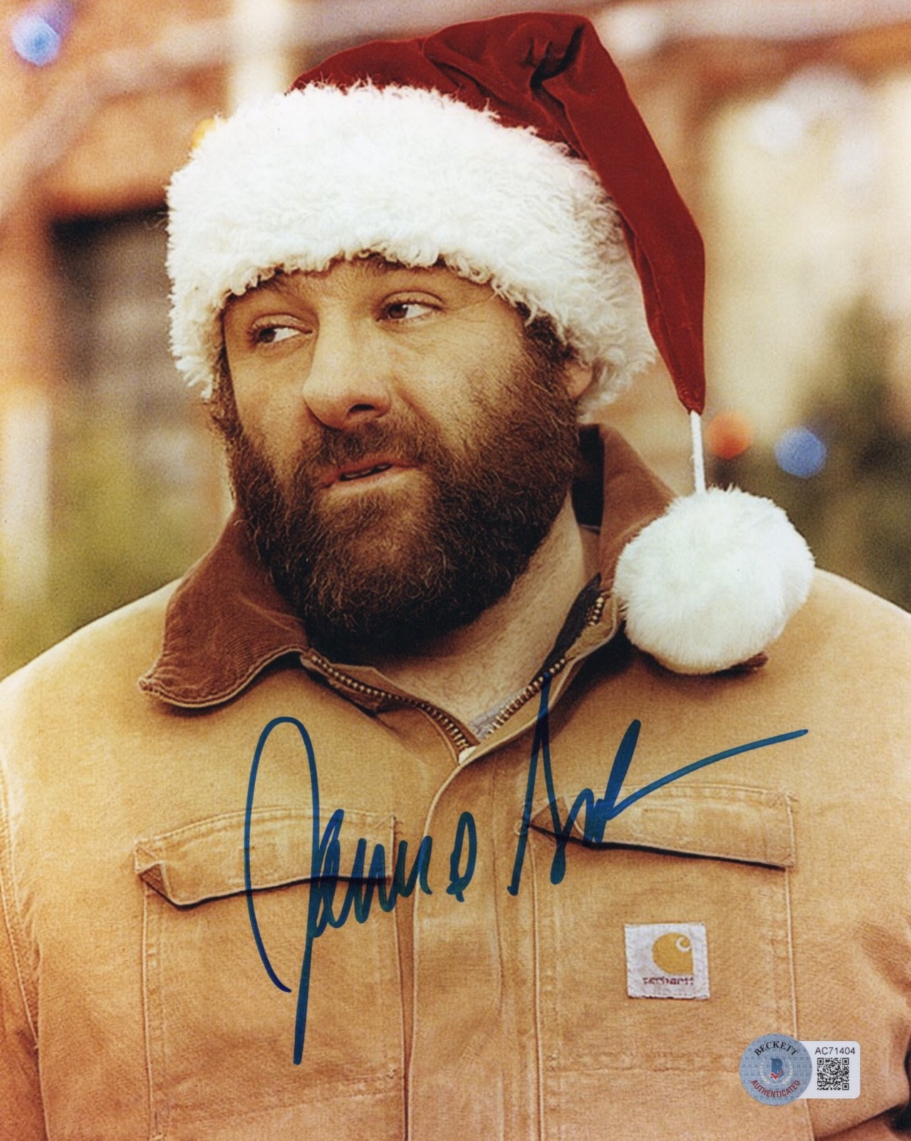 James Gandolfini SOPRANOS Autographed Signed SURVIVING CHRISTMAS 8×10 Photo BAS