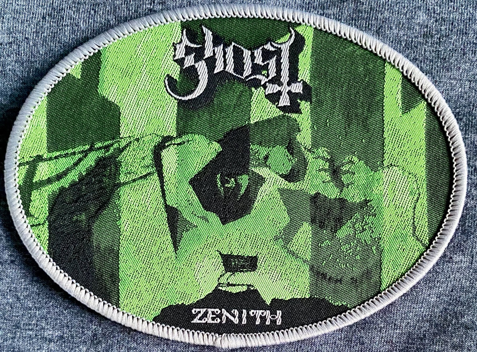 Ghost Zenith Patch Pull The Plug Patches Grey Border NEW