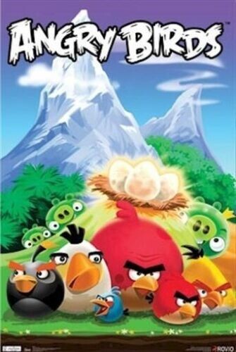2011 ROVIO ANGRY BIRDS ACTION POSTER 22×34 NEW FREE SHIPPING TRENDS #5309