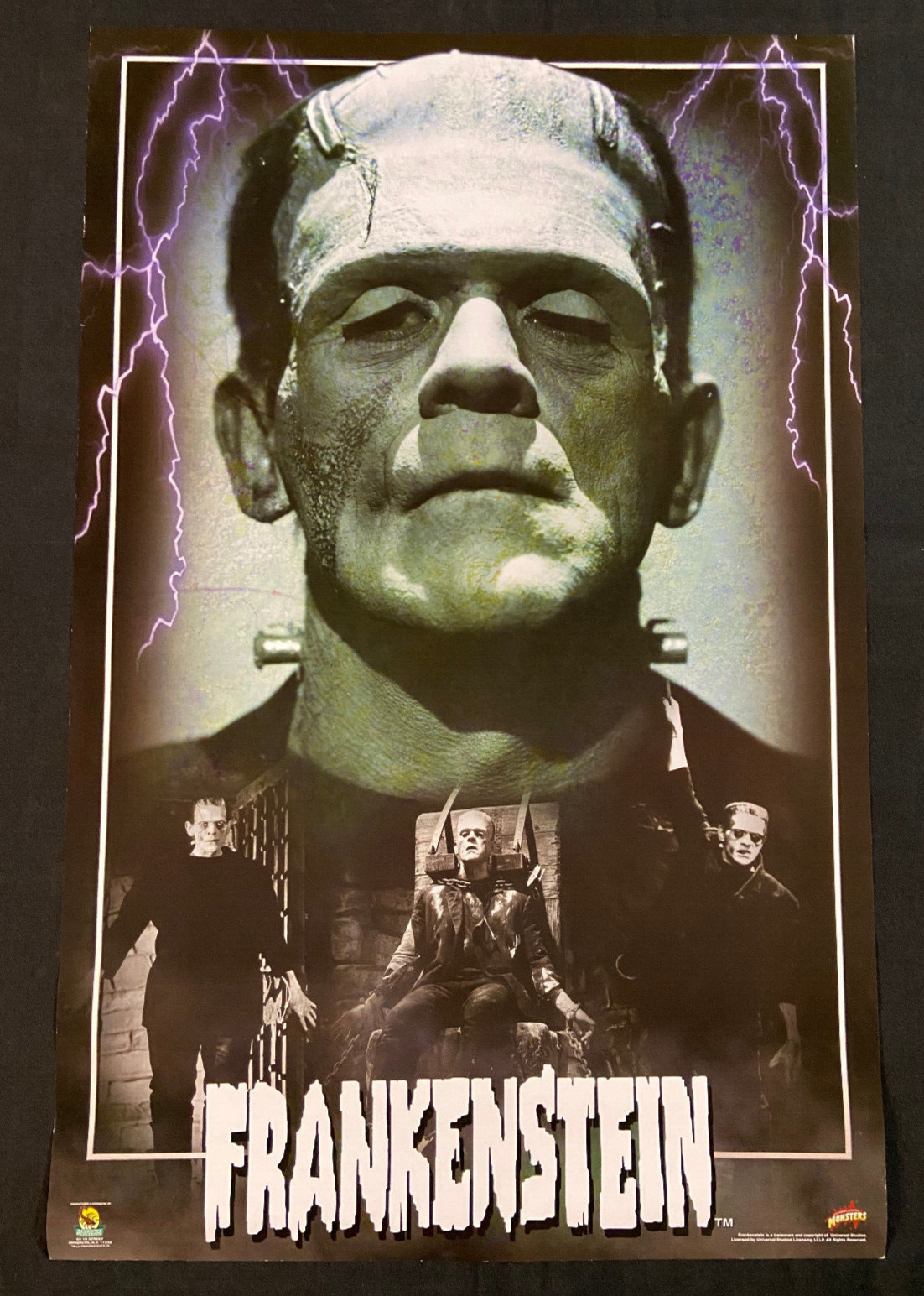 UNIVERSAL MONSTERS FRANKENSTEIN POSTER 22.25 x 34.5 BY SCORPIO POSTERS 2002