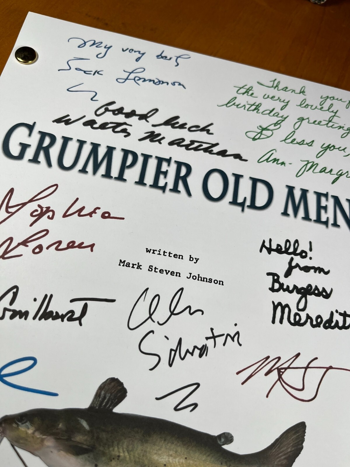 Grumpier Old Men Script Signed- Autograph Reprints- Matthau & Lemmon