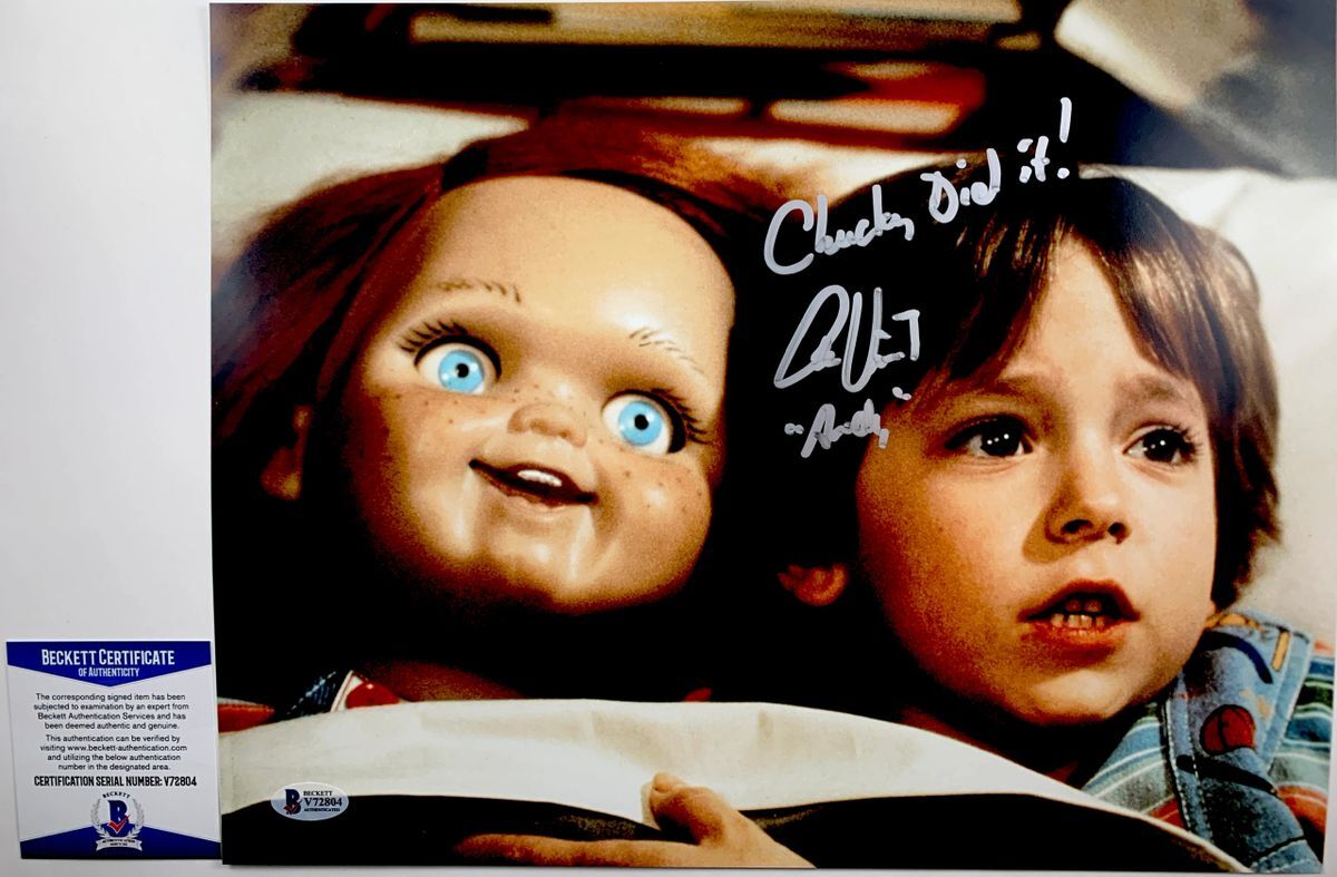 Alex Vincent Signed Child’s Play Chucky & Andy 11×14 Photo D Autograph BAS COA