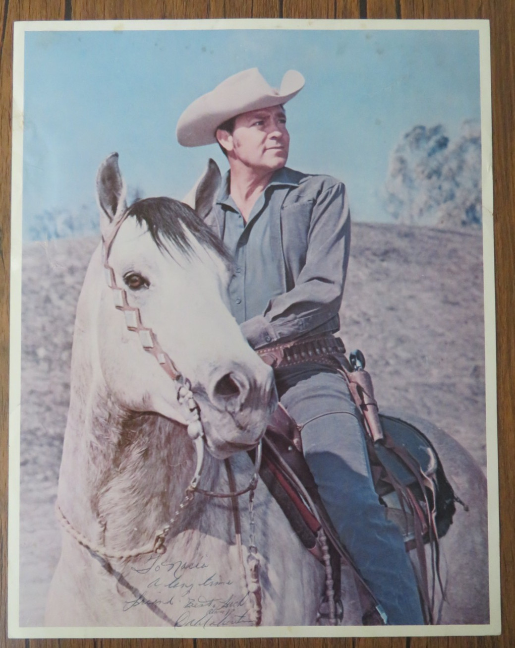Dale Robertson ‘Tales of Wells Fargo’ Signed & Inscribed 10-3/4″x13-3/4″ Photo
