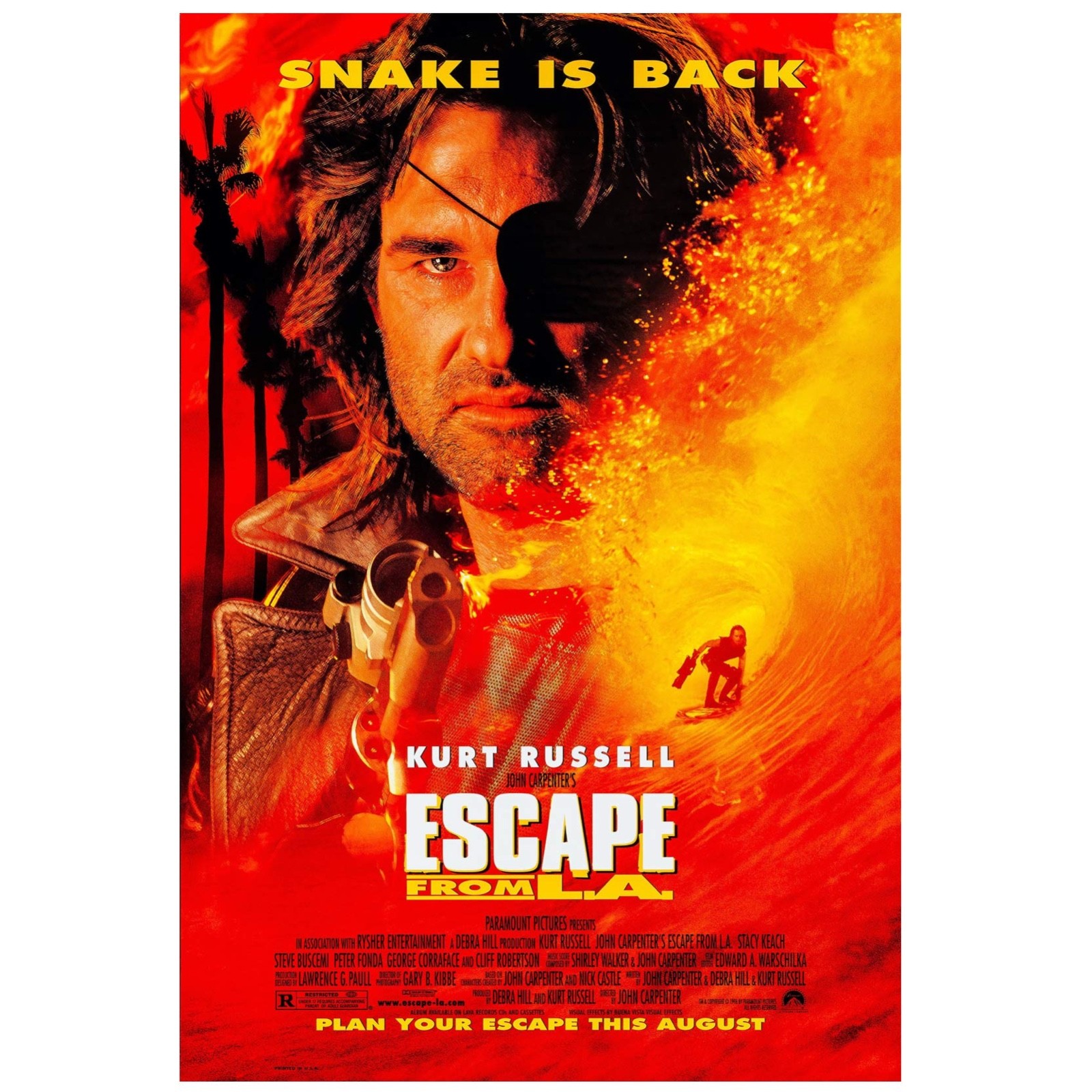 Escape From L.A. Original Movie Theater Poster DS 27×40 Rolled 1996 Kurt Russell
