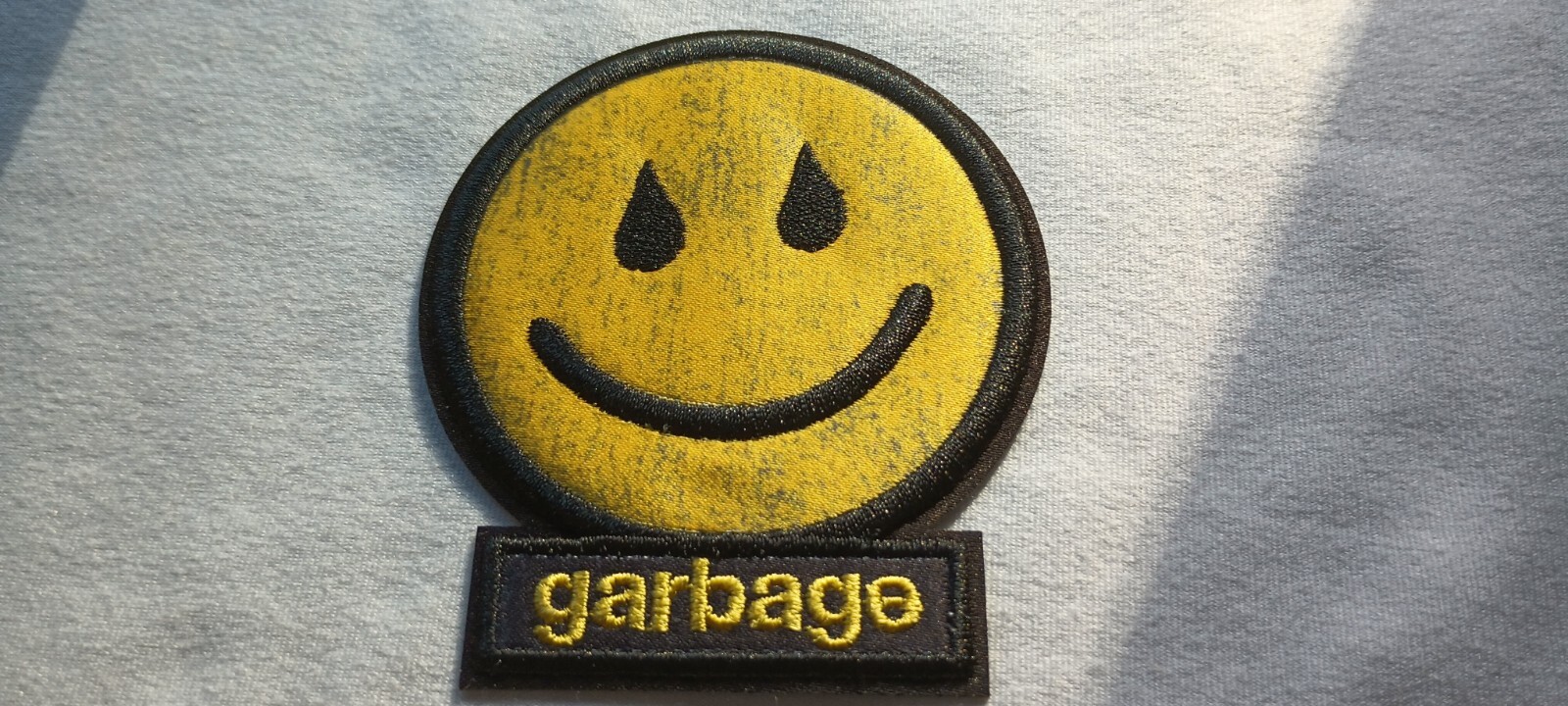Garbage Smiley Logo 3.25 x 3 Inch Iron On Patch