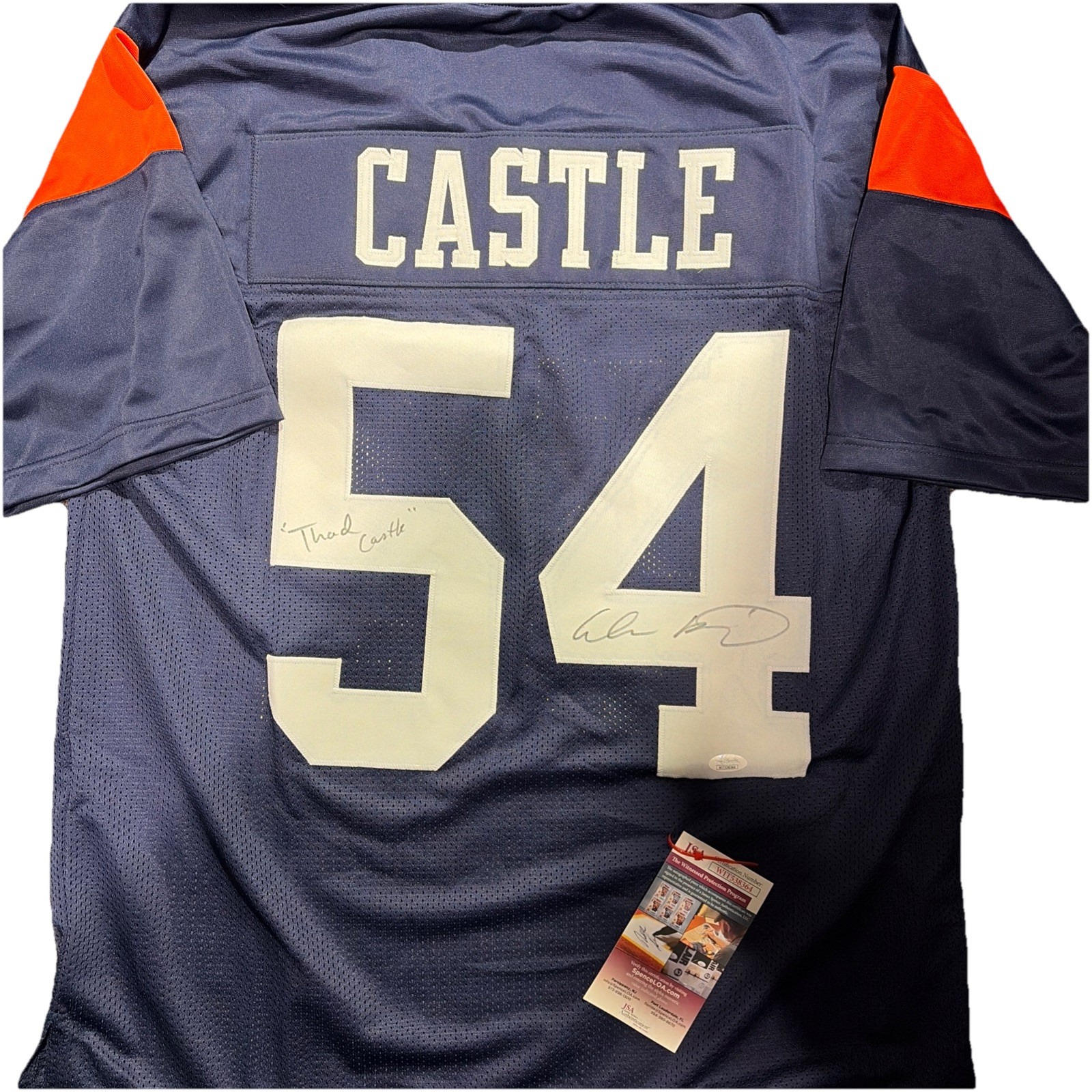 ALAN RITCHSON SIGNED NAVY BLUE MOUNTAIN STATE THAD CASTLE JERSEY JSA COA 364