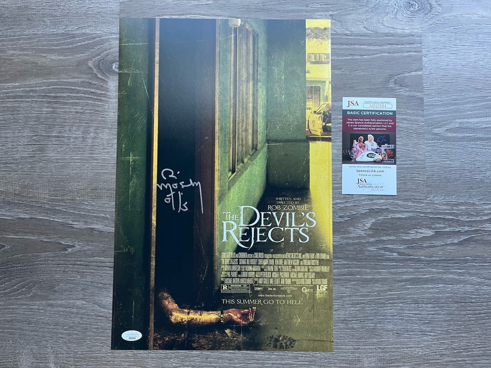 Bill Moseley Signed The Devil’s Rejects 11×17 Photo JSA COA Otis Horror Auto