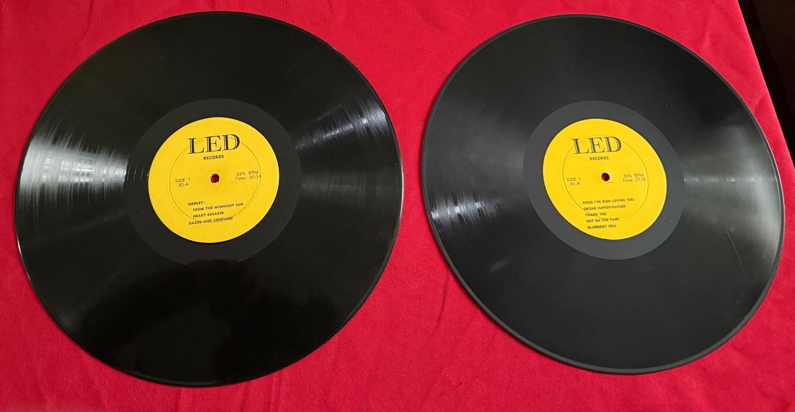 Rare Vintage Bootleg Led Zeppelin Two Record Set Live on Blueberry Hill 1970