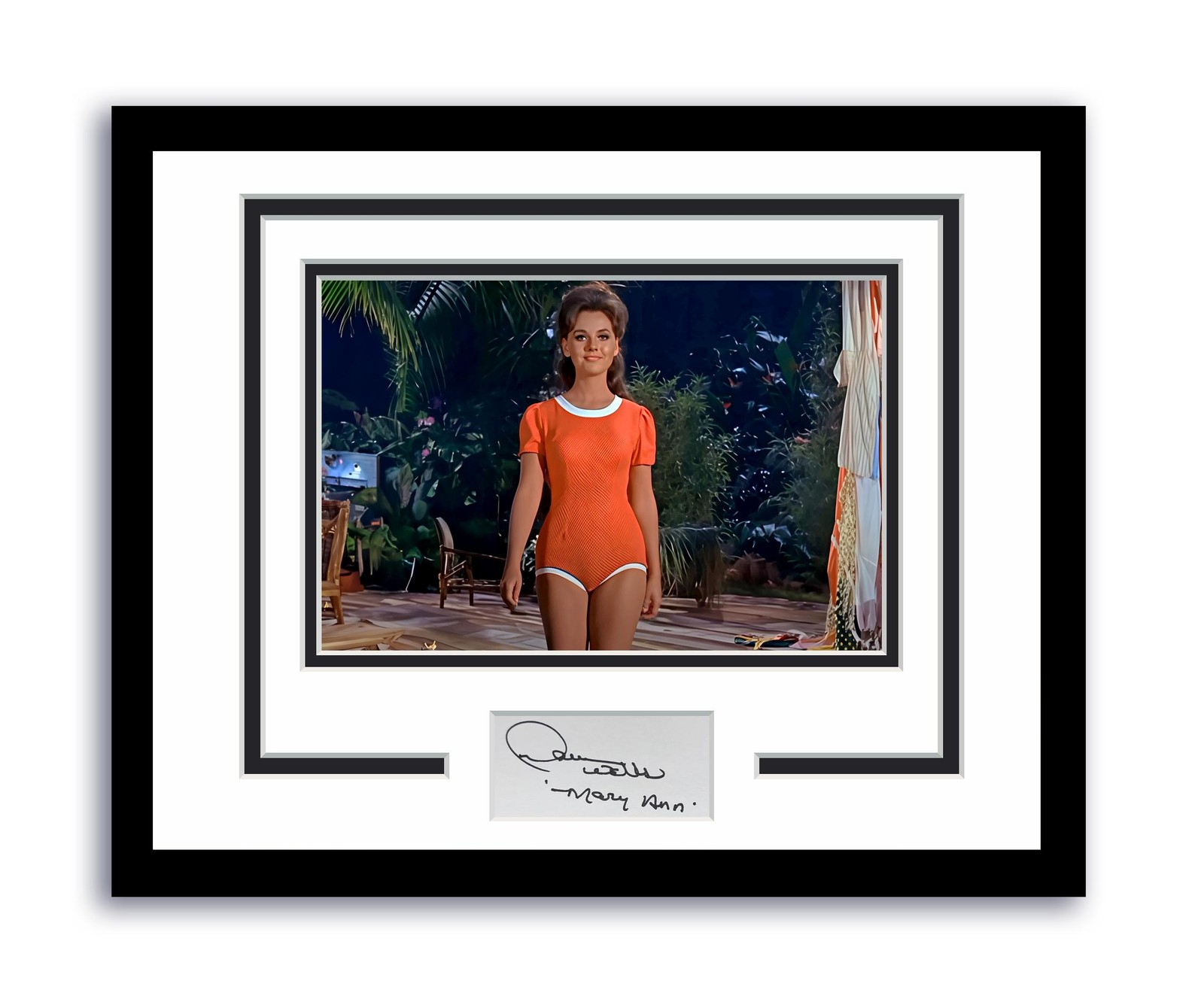 Gilligan’s Island Mary Ann Dawn Wells Autographed Signed 11×14 Framed Photo ACOA
