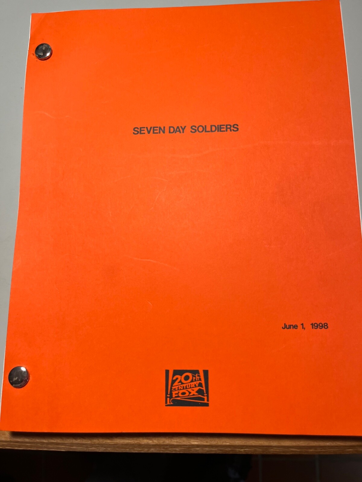 Seven Day Soldiers screenplay