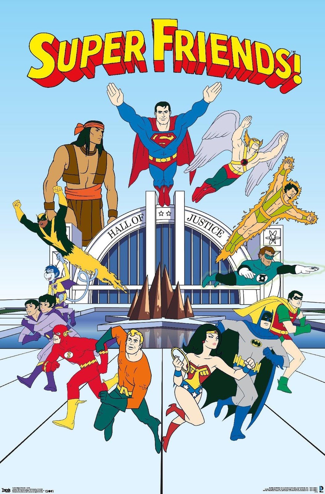 DC Comics Super Friends – Team Wall Poster, 19L” x 13W”, Premium Unframed Ver…