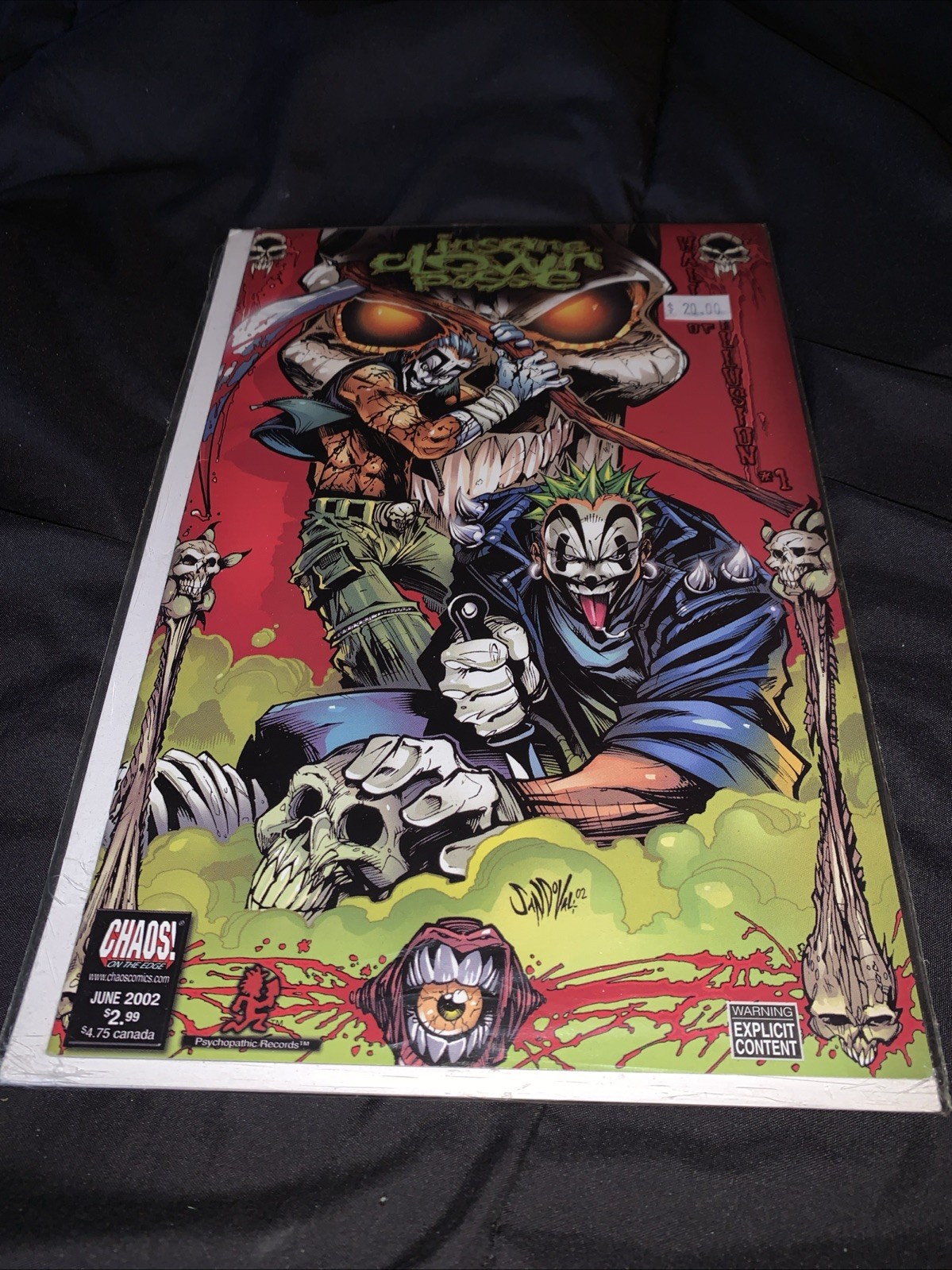 Insane Clown Posse Halls of Illusions Chaos Comic Variant Cover June 2002 ICP NM