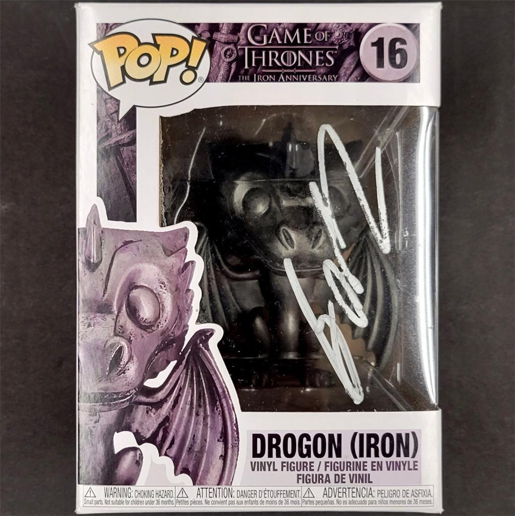George R.R. Martin signed Drogon (Iron) Funko Pop Game of Thrones ~ BAS Holo