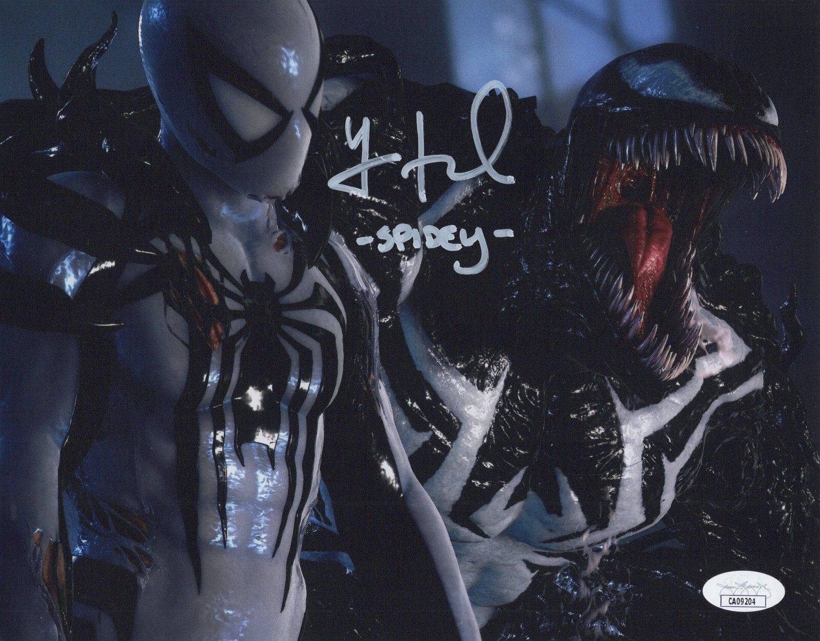 Yuri Lowenthal Hand Signed 8×10 Spider-Man 2 Anti-Venom Suit Autograph JSA COA