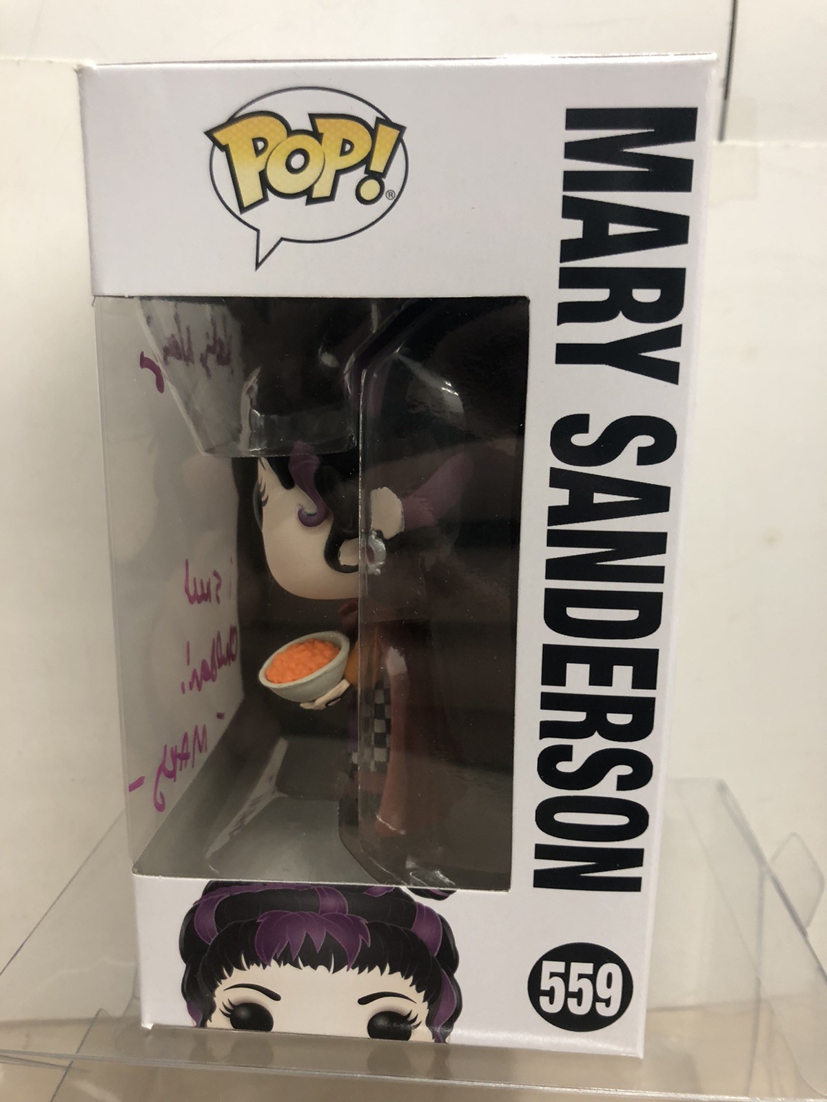 Kathy Najimy Signed Autograph Mary Sanderson Hocus Pocus Funko Pop 559 NO COA