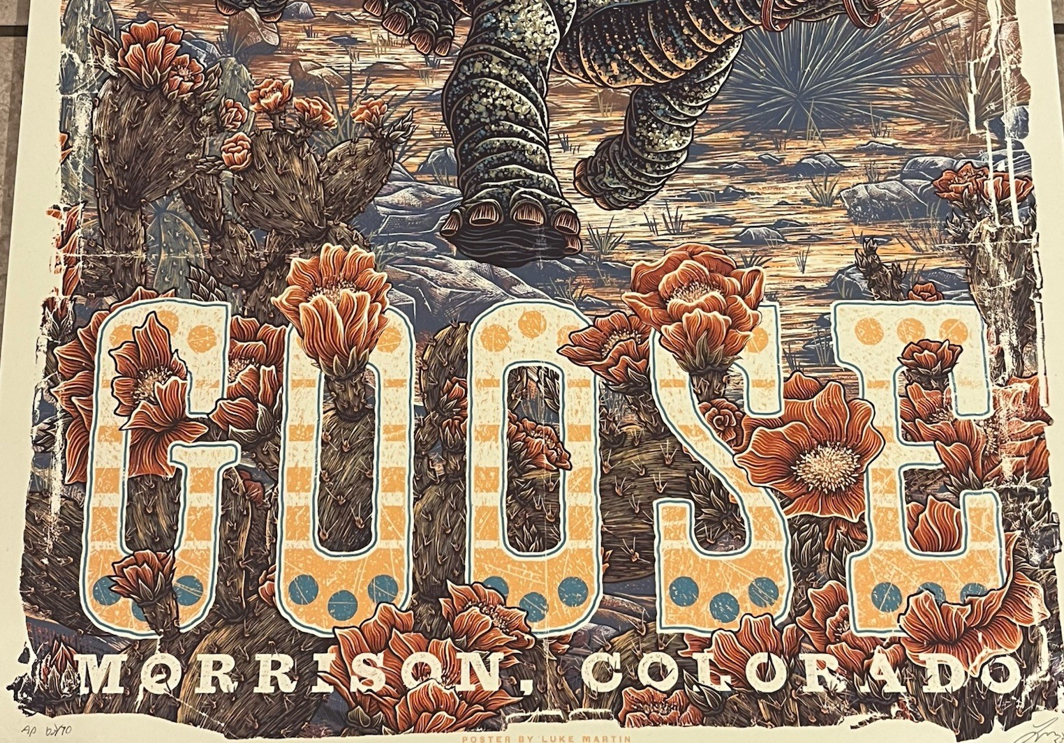 Goose the band Poster Red Rocks CO Signed Numbered A/P #/70 Luke Martin Goosemas