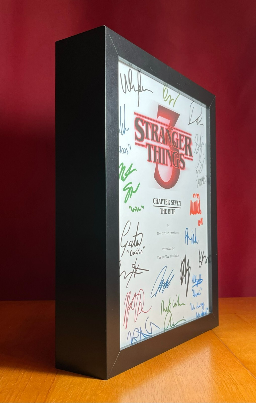 Stranger Things 3 Script Cast-Signed- The Bite- Autograph Reprints