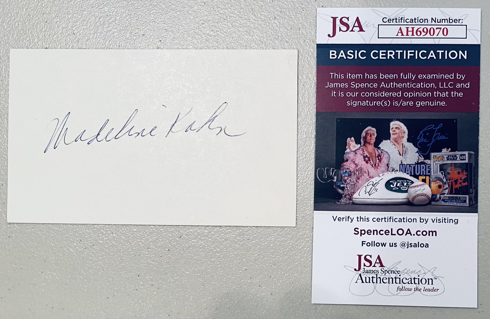 Madeline Kahn Signed Autographed 3×5 Card JSA Cert Blazing Saddles Clue
