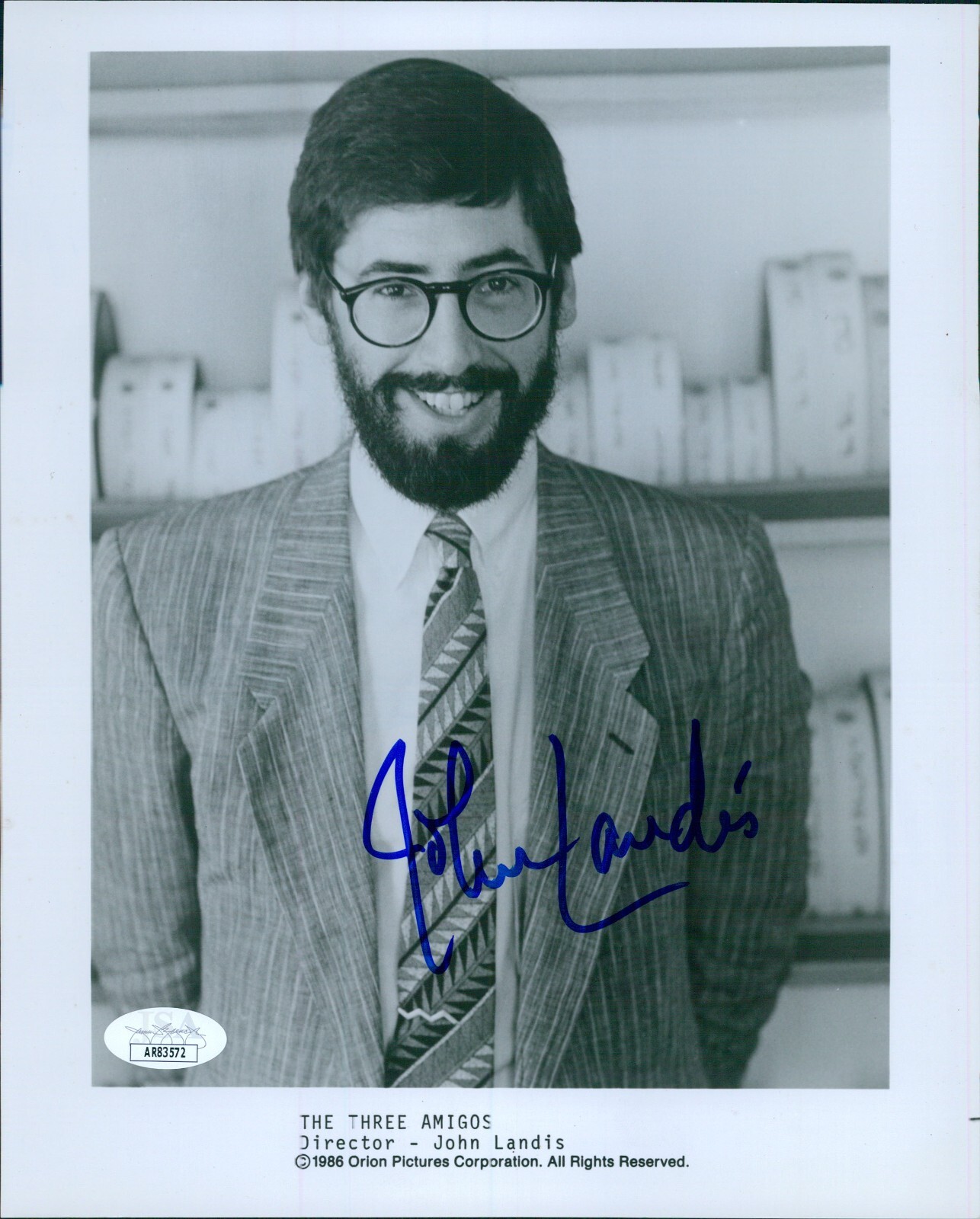 John Landis The Three Amigos Director Signed 8×10 Glossy Photo JSA Authentic