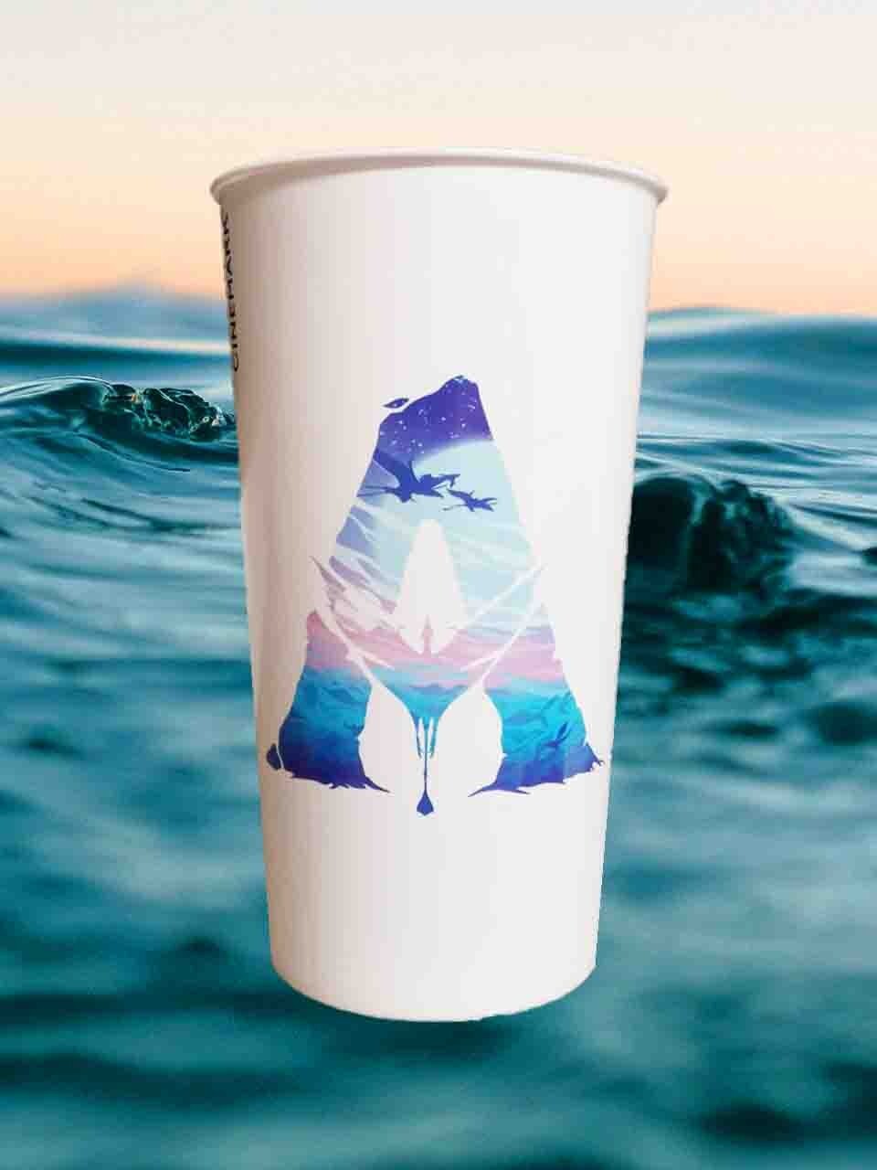 Avatar Way of The Water Movie Theater Hard Plastic Collectors Cups 7.5 x 4.5 in