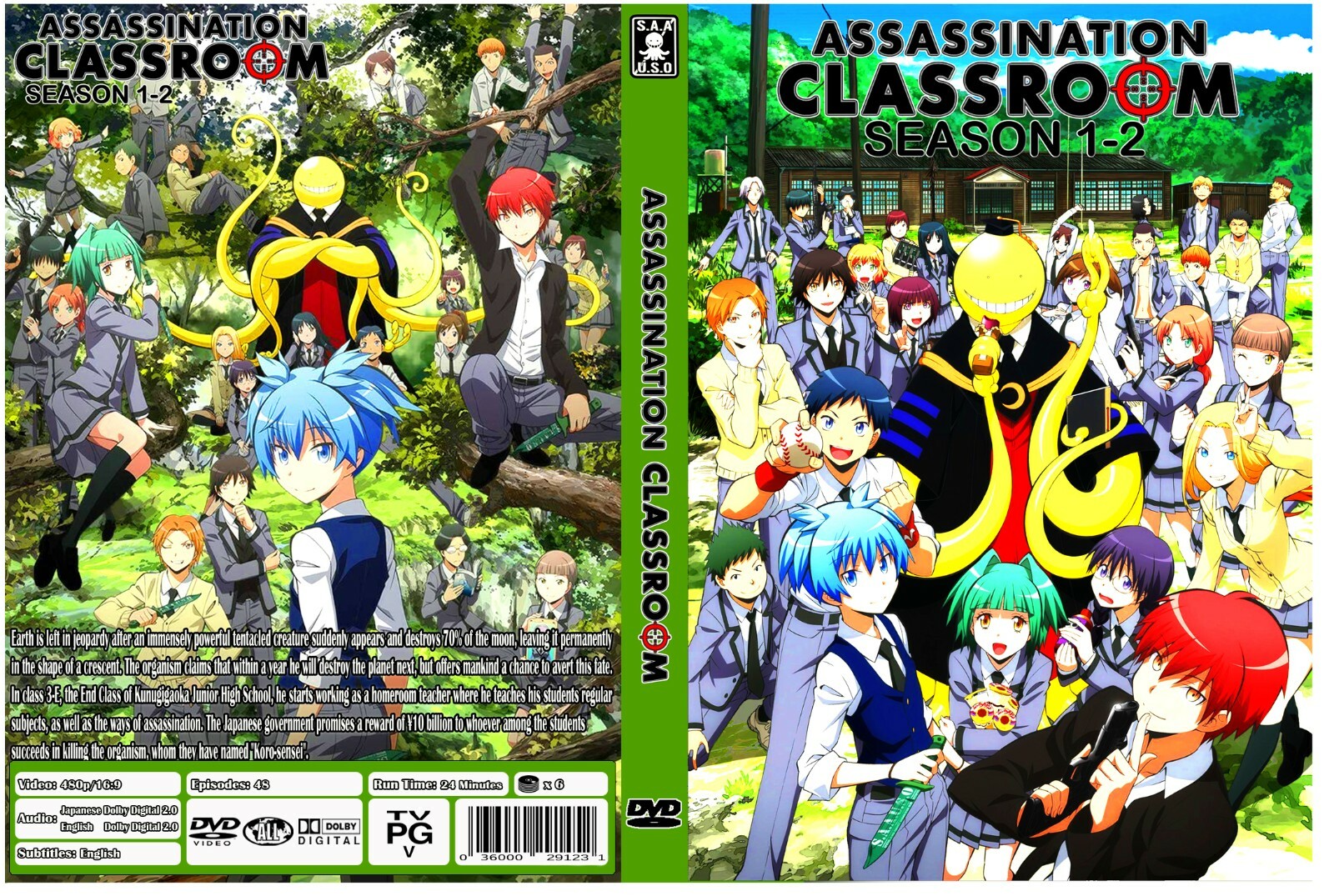 Assassination Classroom Season 1-2 Episodes 48 Dual Audio Eng/Jpn