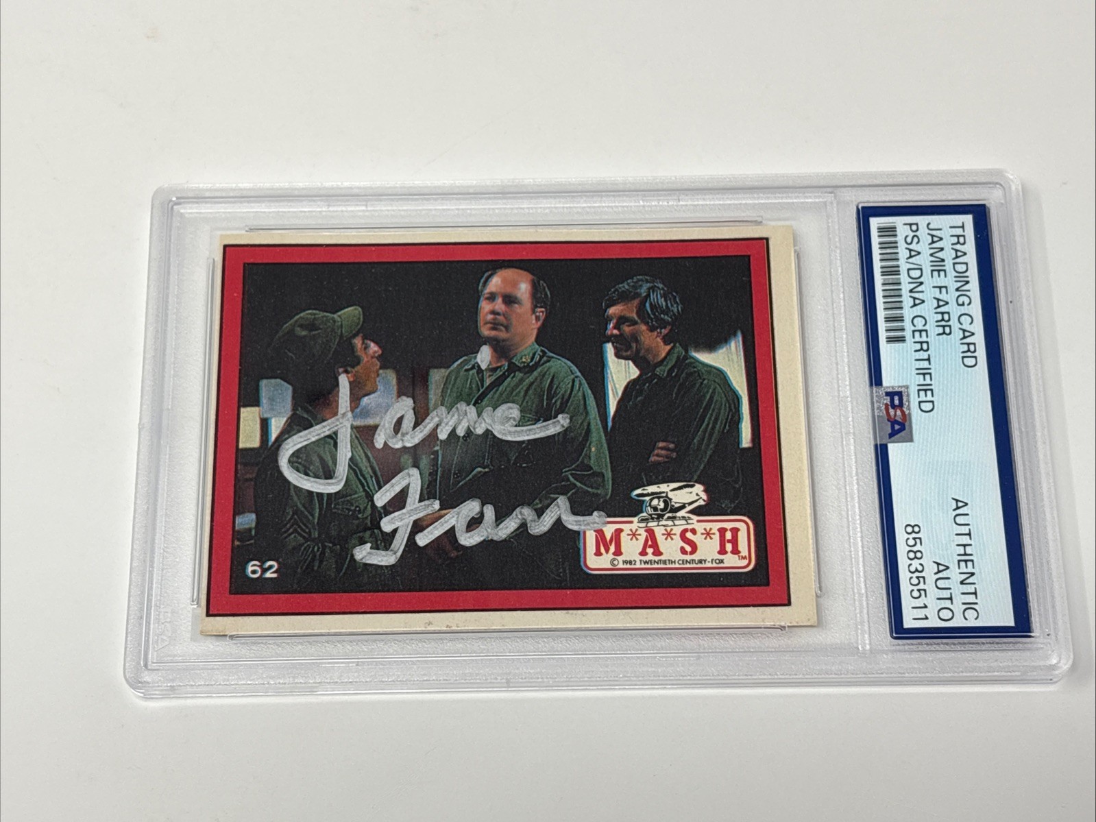 JAMIE FARR PSA DNA AUTOGRAPHED SIGNED 1982 DONRUSS MASH M.A.S.H. KLINGER CARD