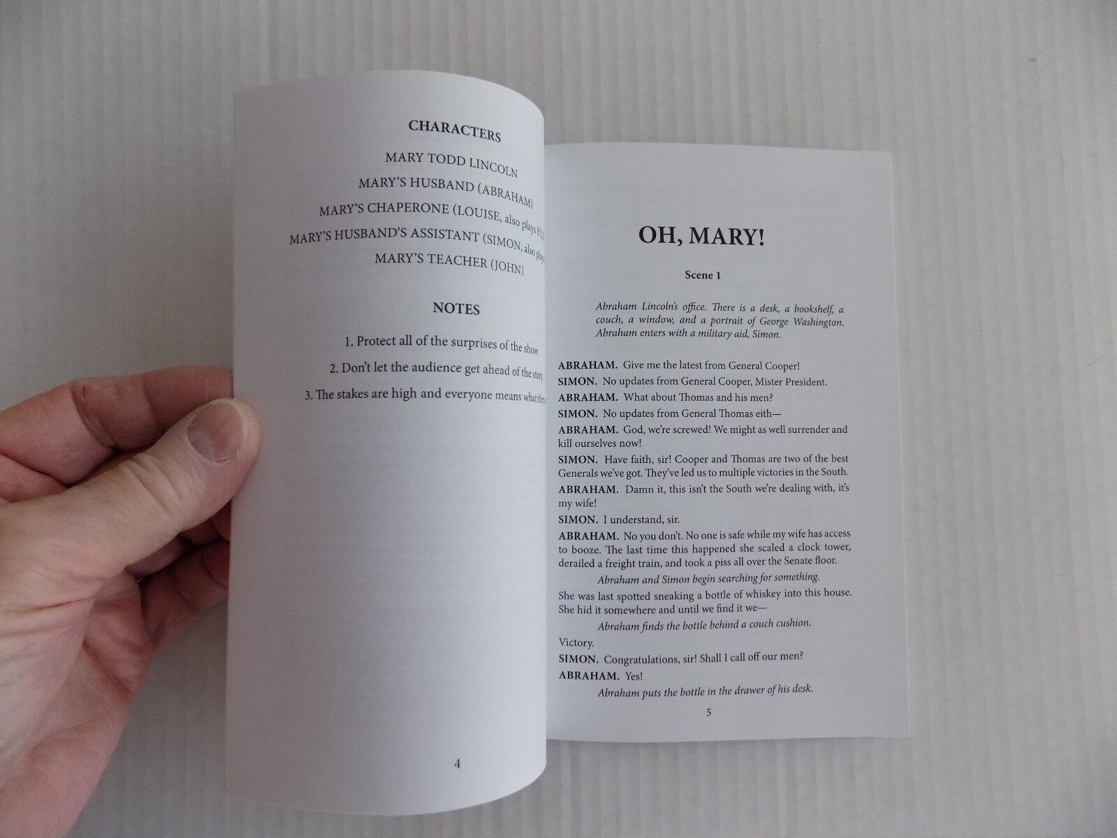 Oh, Mary! Play Script Book Paperback Cole Escola Lyceum Theatre NEW HTF