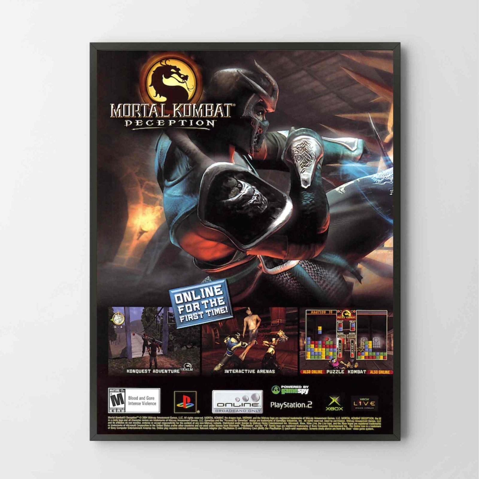 Poster Mortal Kombat Deception PS2 XBOX GameCube Unframed Poster Print G0738