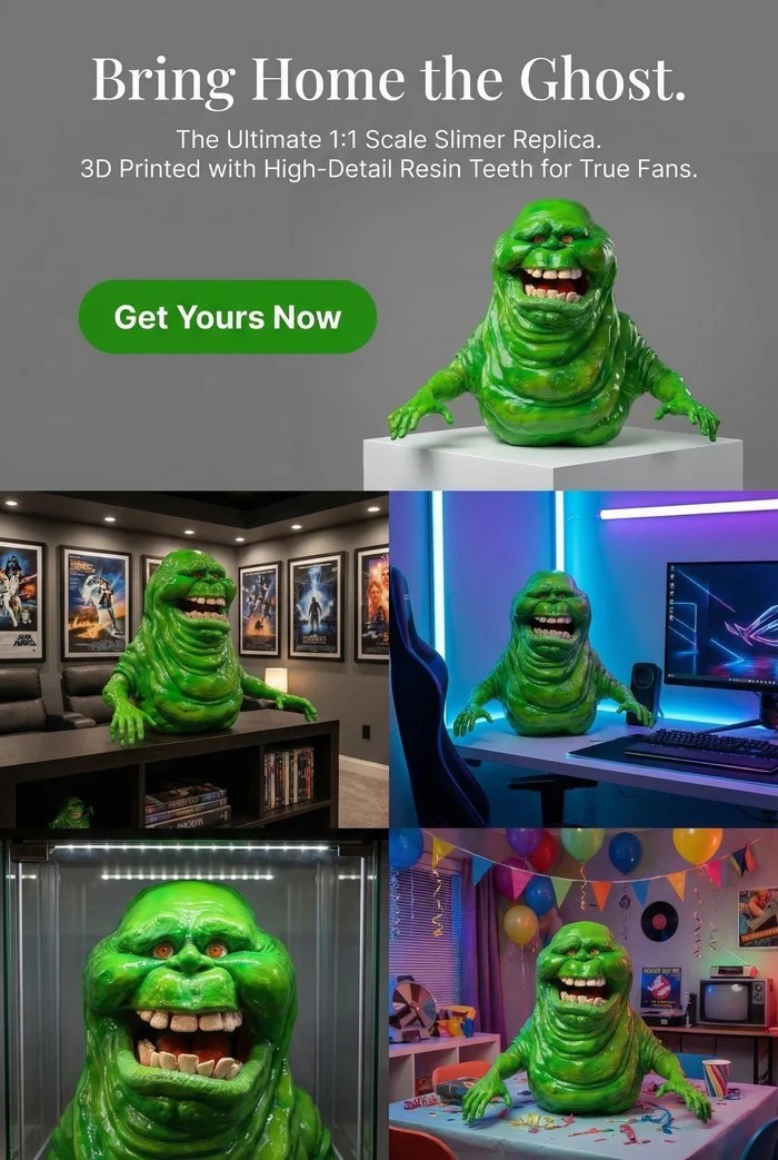 Slimer Replica from Ghostbusters – Handmade Prop, Display Piece