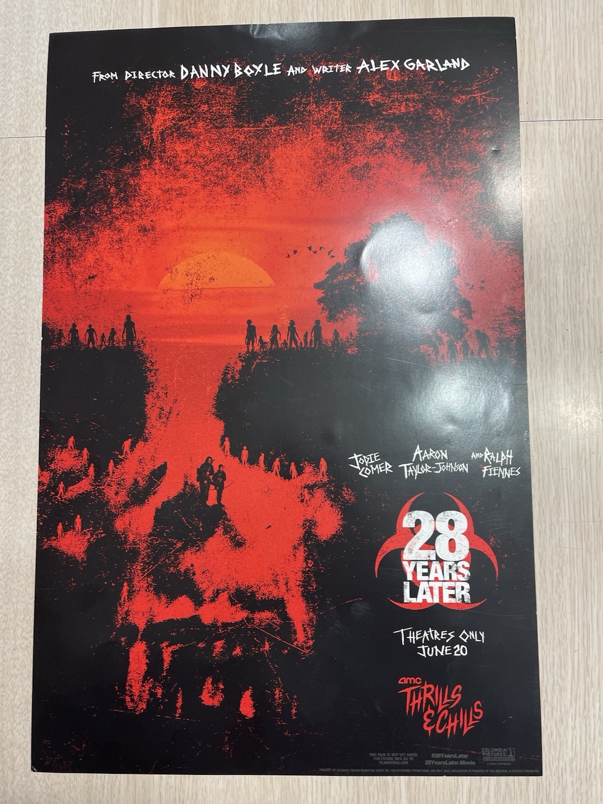 28 YEARS LATER AMC OPENING NIGHT FAN EVENT 17×11 2025 POSTER TAYLOR-JOHNSON