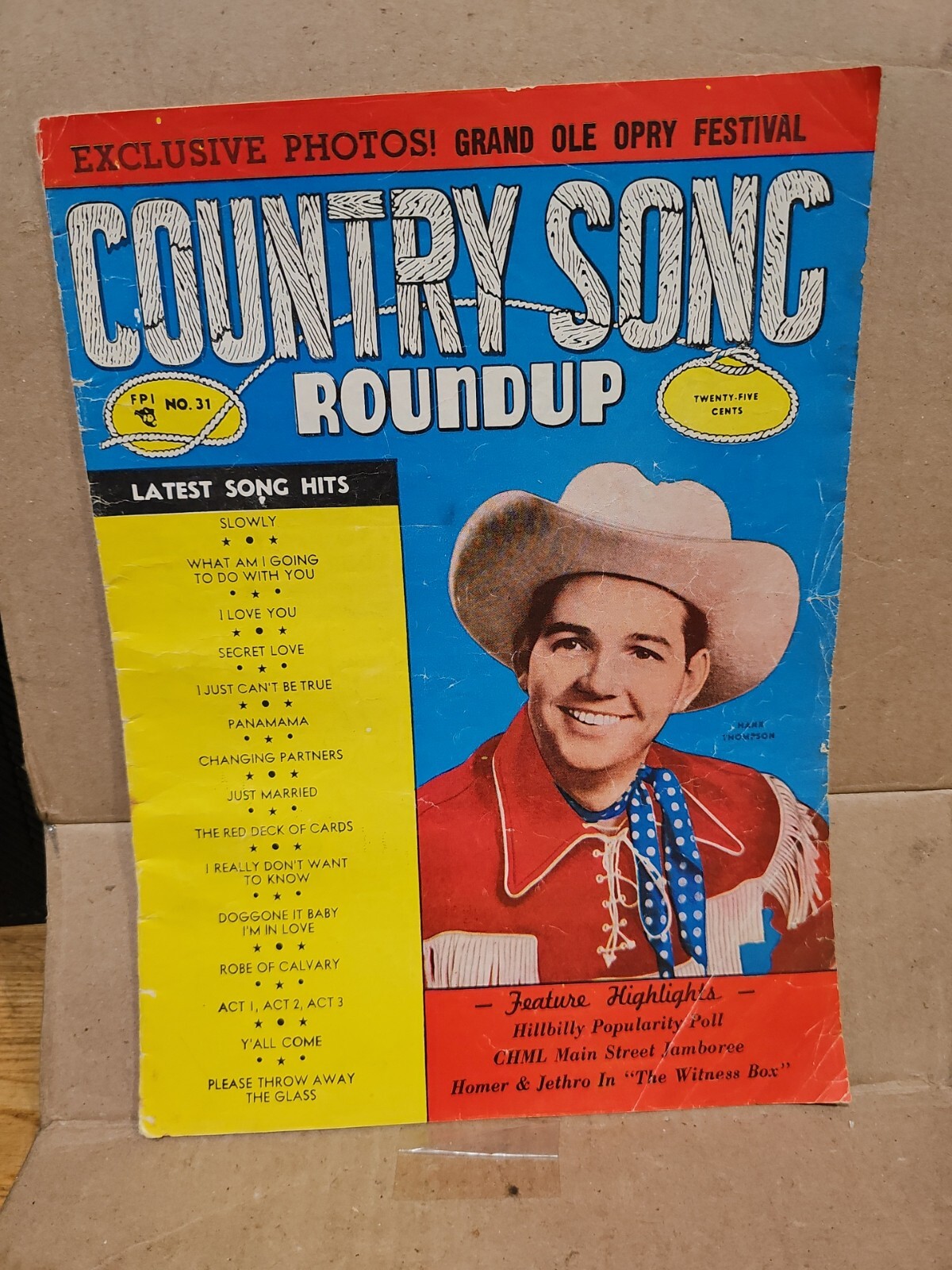 1954 Country Song Roundup Magazine #31,Thompson,Snow,Pee Wee King,Young,Wells,