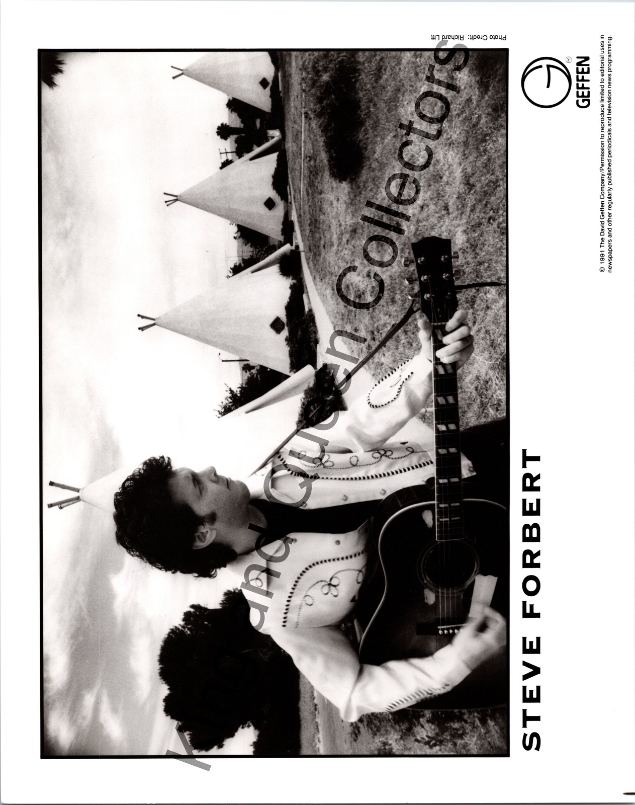 Steve Forbert 1991 Original Vintage Geffen Records Folk rock Press Photo
