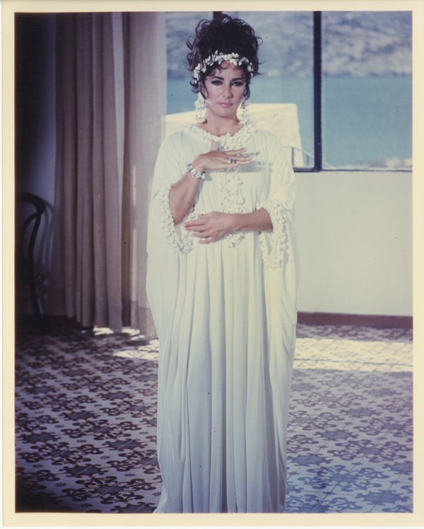 Elizabeth Taylor Boom! 1968 Vintage 8×10 Color Photo Striking Boho Glamour