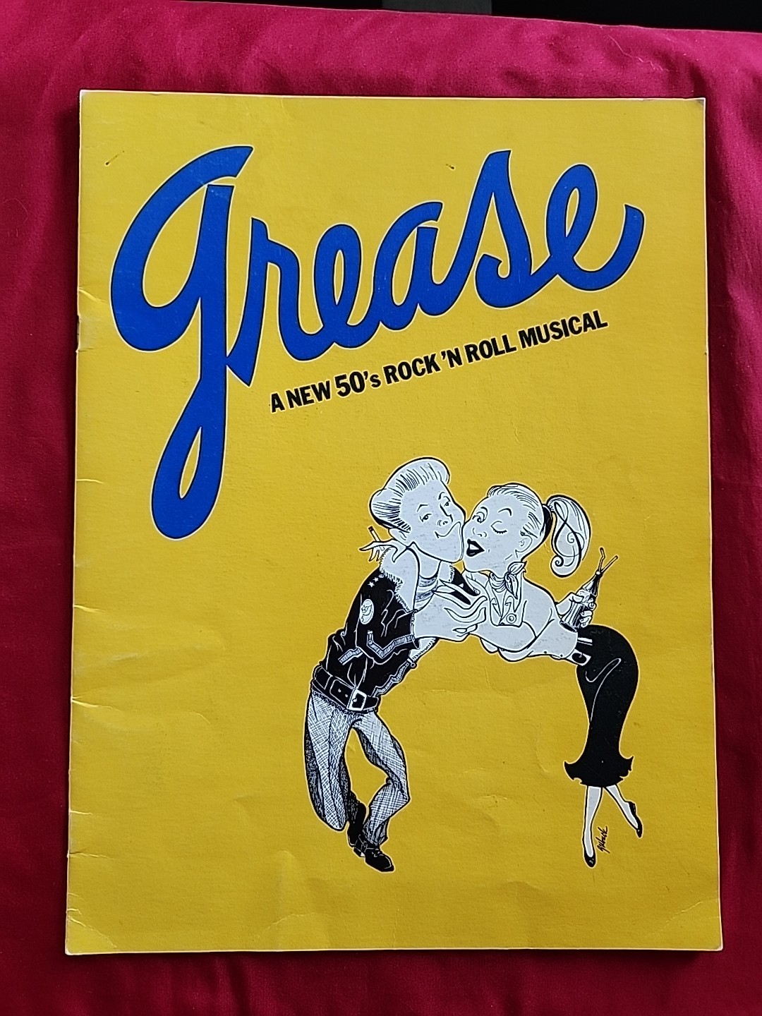 Grease 50s Rock N Roll Musical Broadway Show Program 1972 Souvenir Book