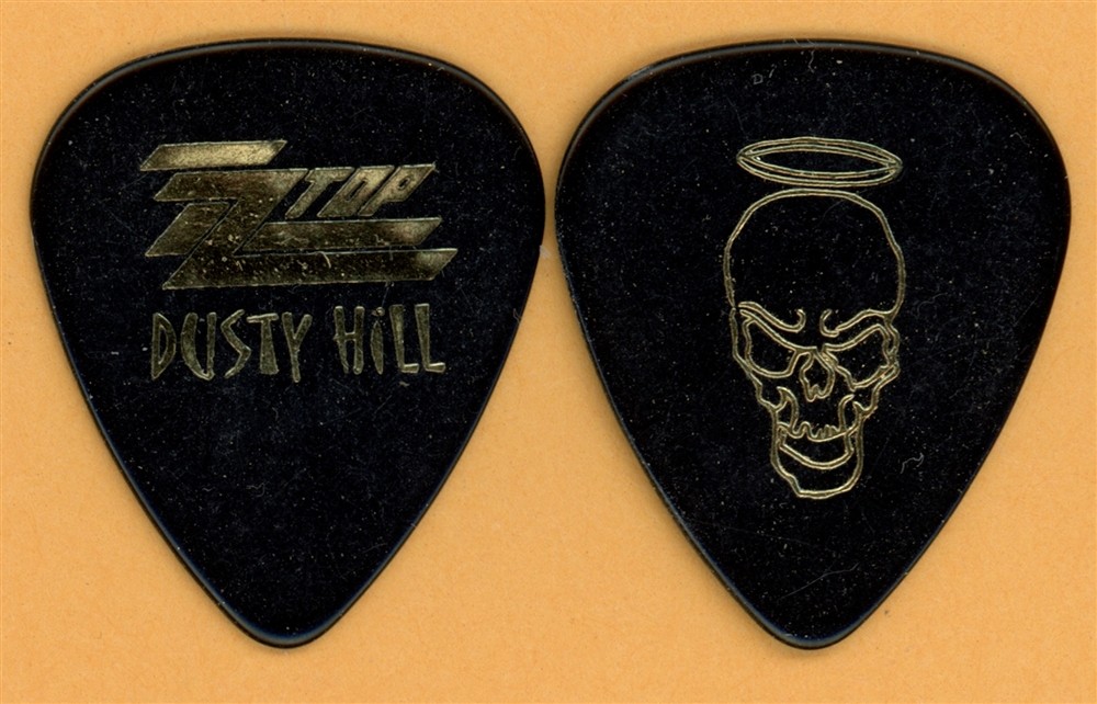 ZZ Top Dusty Hill Angel Skull Vintage Guitar Pick – 2009 40th Anniversary Tour