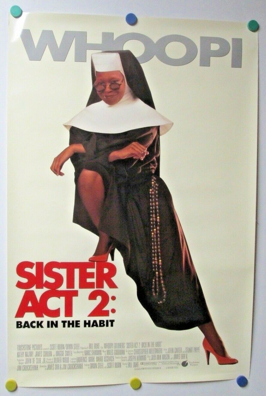 Sister Act 2 Back In The Habit Whoopi Goldberg Movie Poster Double Sided 40×27
