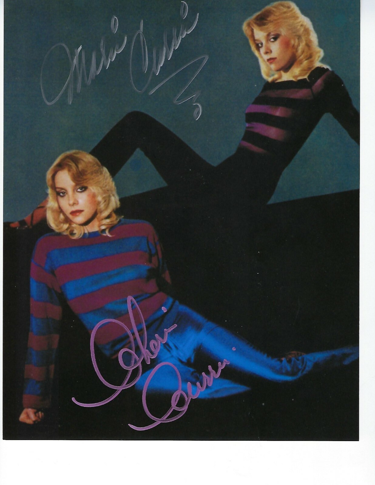 Cherie & Marie Currie 8×10 Signed Photo Messin with the Boys the Runaways