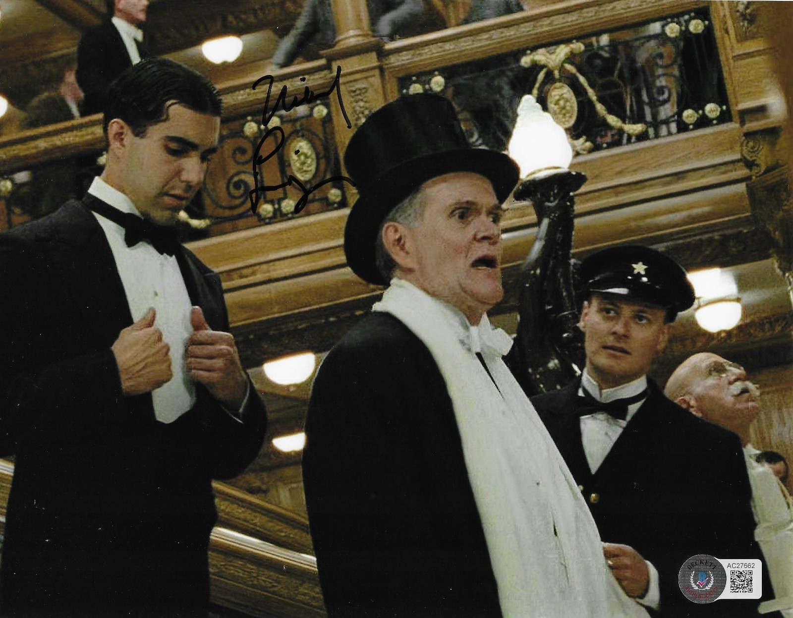Michael Ensign Signed 8×10 Photo Autographed BAS Titanic Benjamin Guggenheim 62