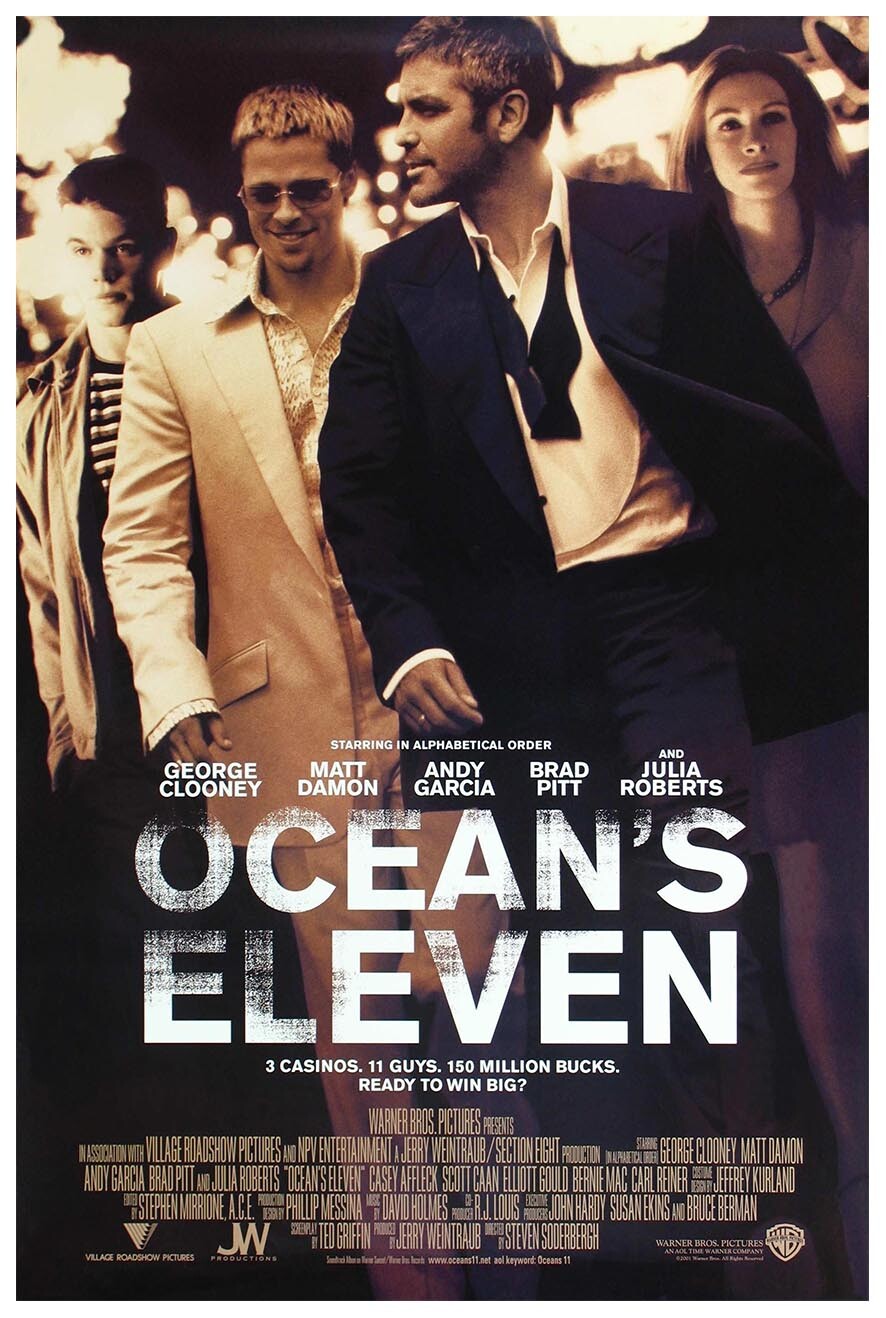 Ocean’s Eleven 2001 v1 – Classic Movie Poster