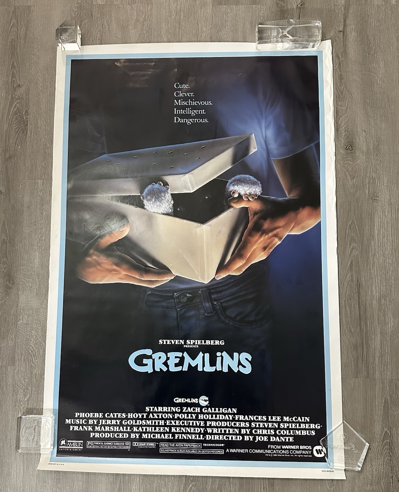 Gremlins 1984 Original One Sheet Movie Poster Steven Spielberg Printed USA Read