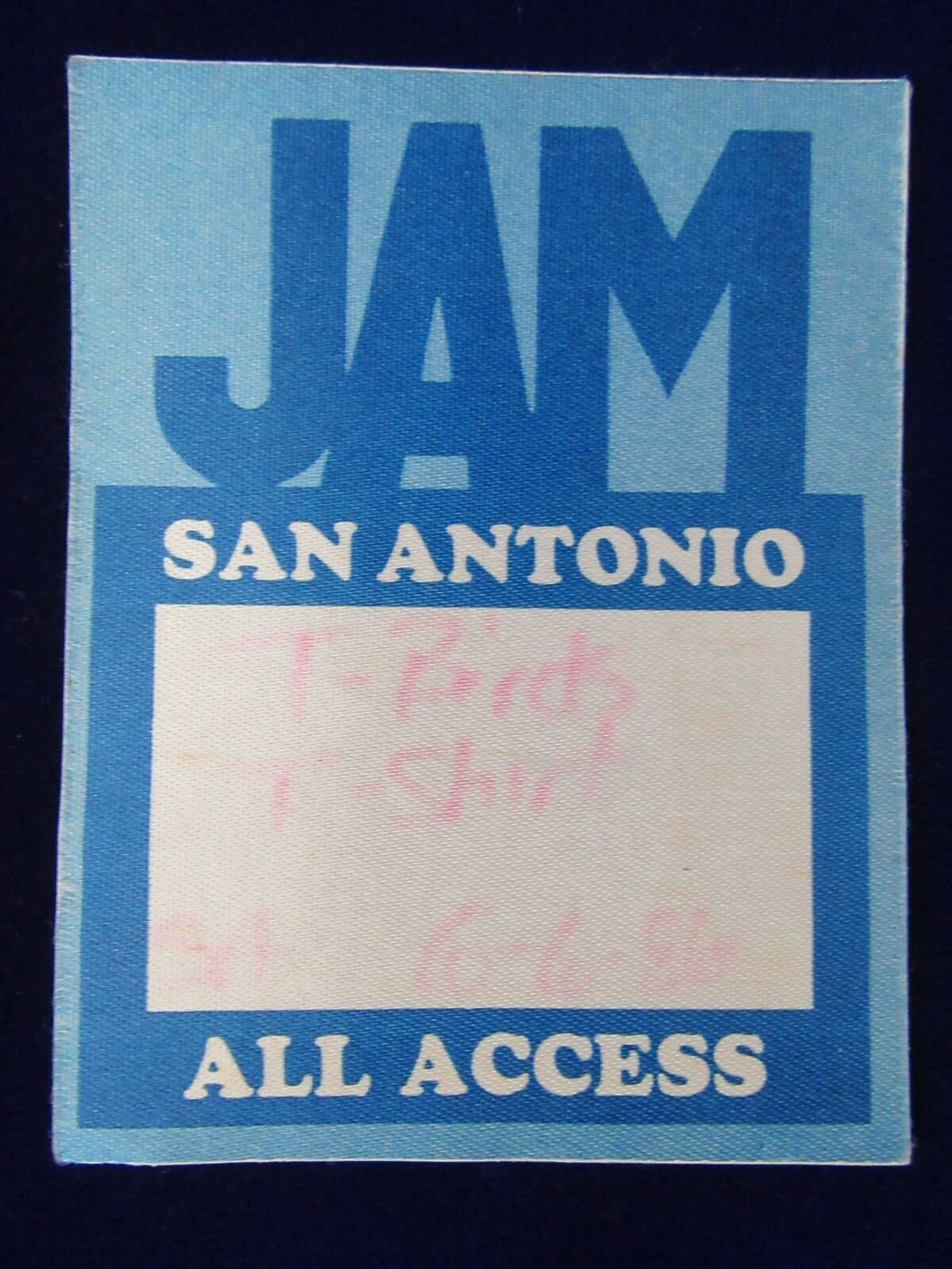 JAM OF TEXAS FABULOUS T-BIRDS THUNDERBIRDS ALL ACCESS PASS SAN ANTONIO TEXAS