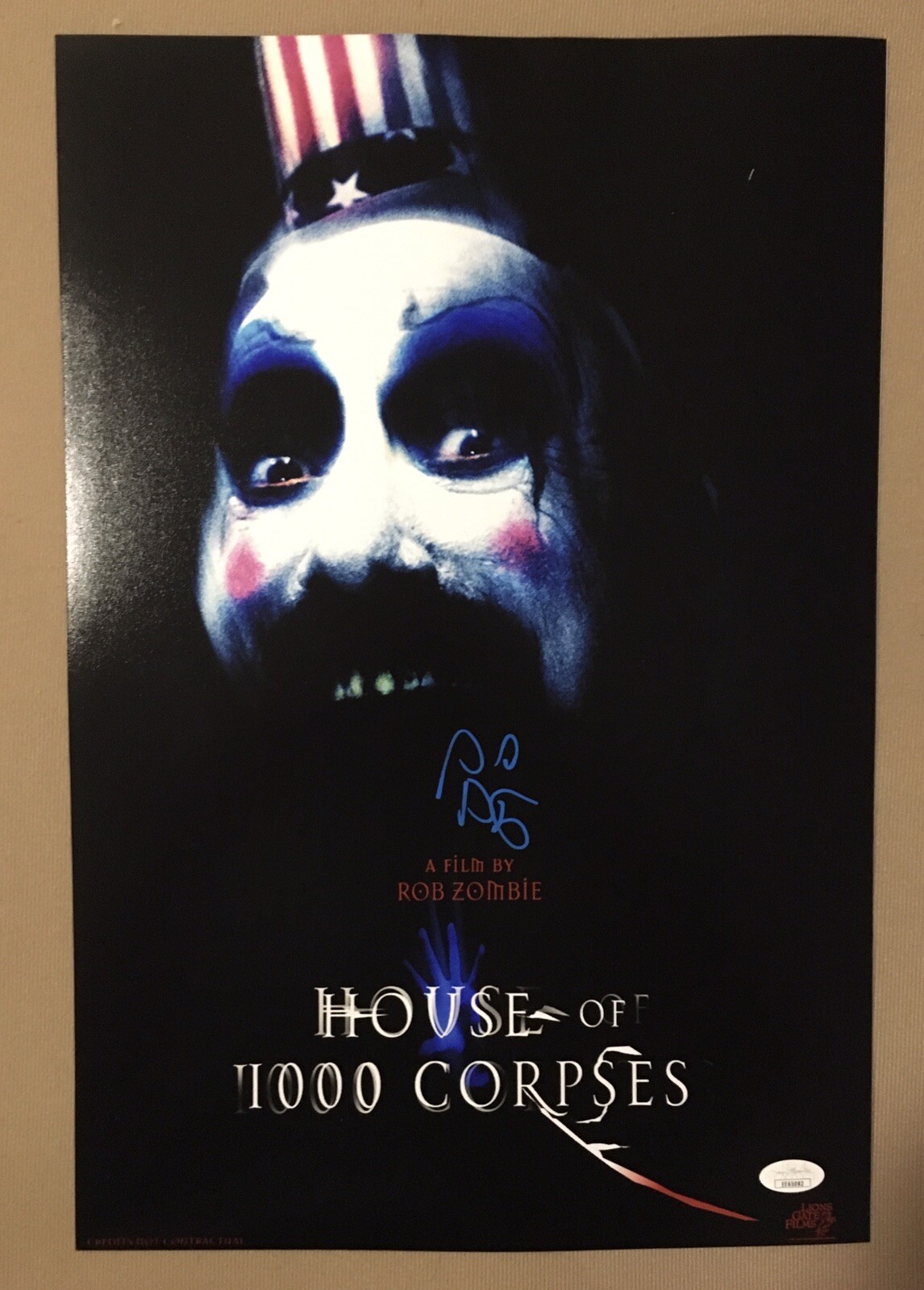 Sid Haig Signed House of 1000 Corpses 12×18 Photo Captain Spaulding. JSA COA D05