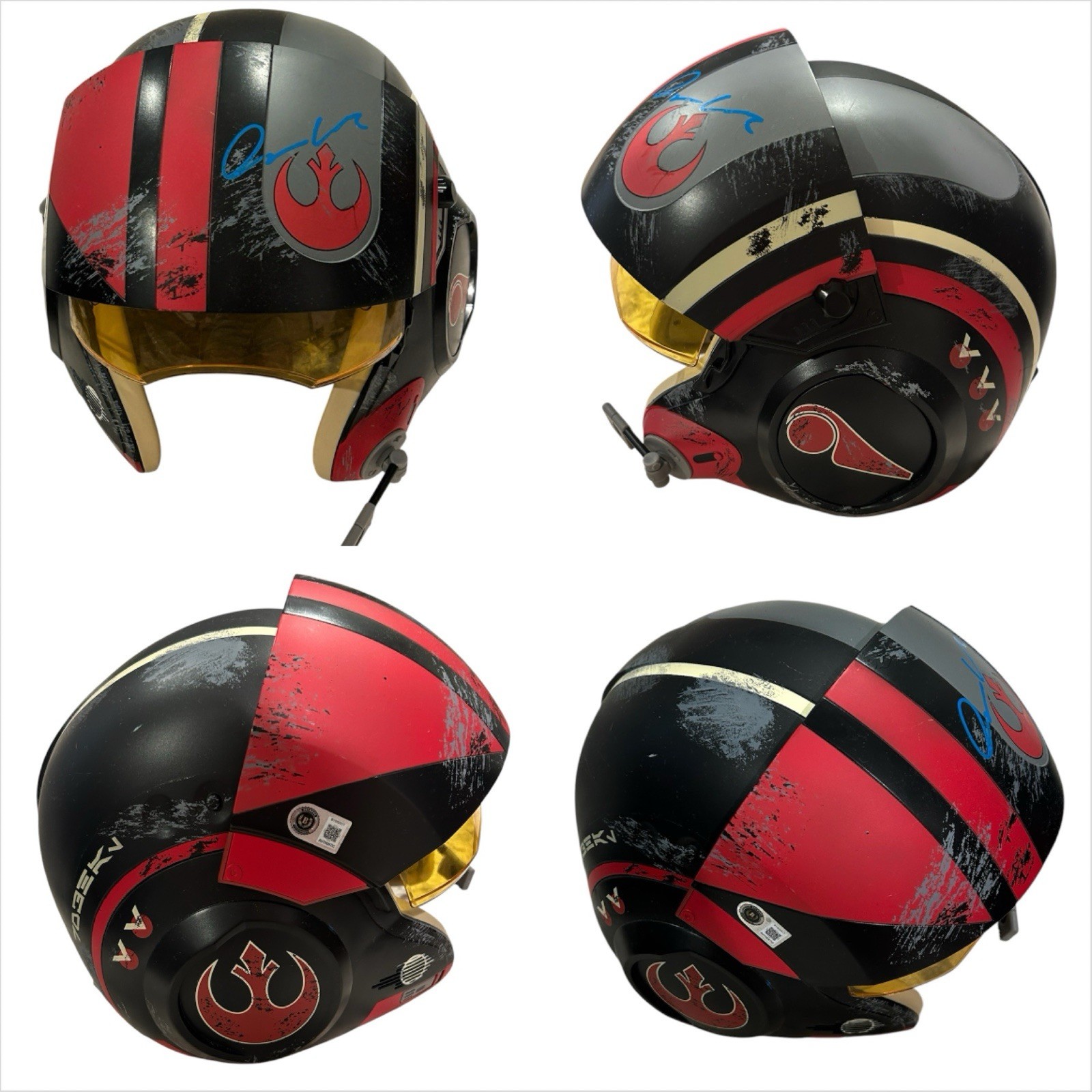 Oscar Isaac Signed Full Size Star Wars Resistance Helmet Poe Dameron Beckett