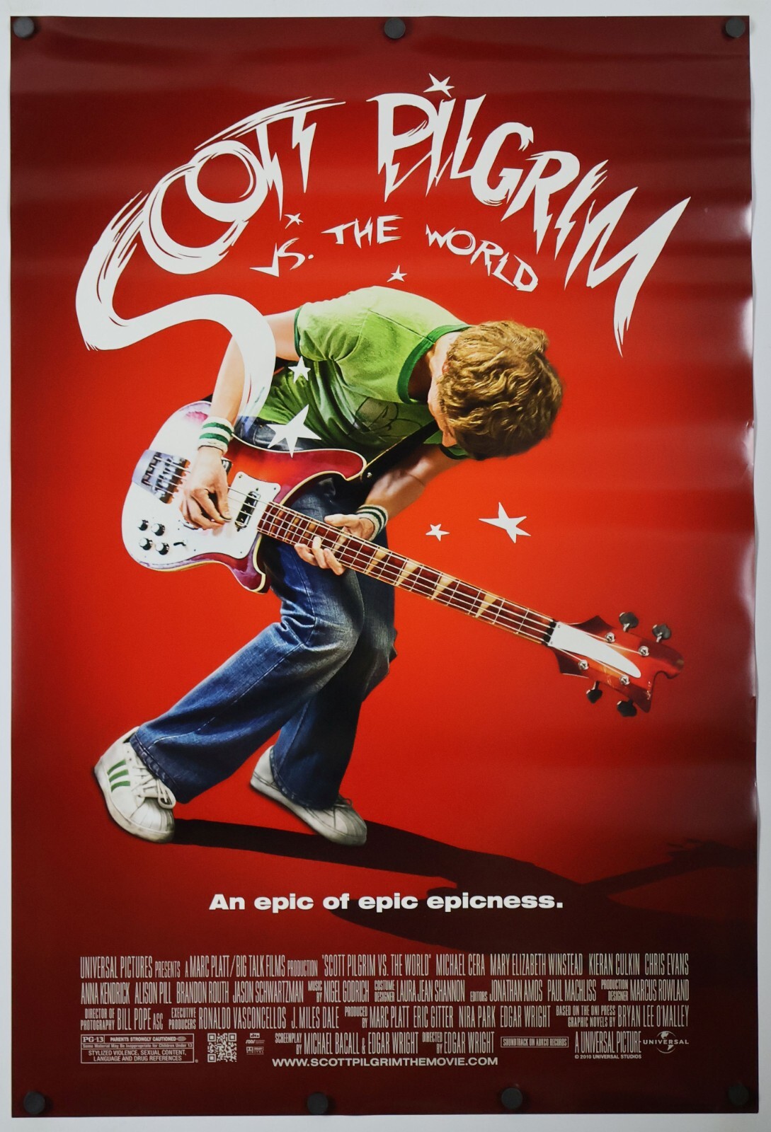 Scott Pilgrim vs the World original DS movie poster 27×40 FINAL Michael Cera