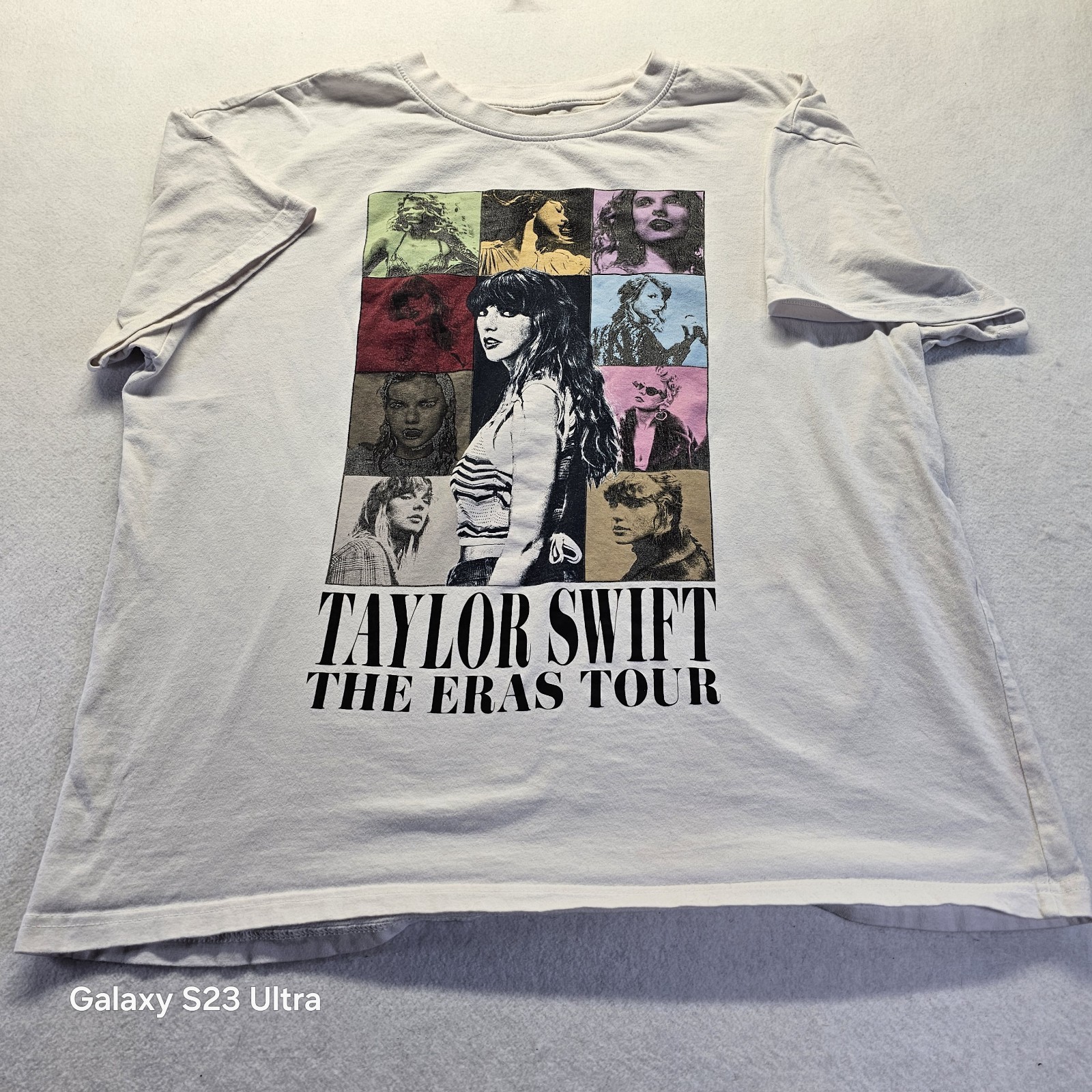 Taylor Swift The Eras Tour T-Shirt Unisex White Concert Tour Dates Size Large