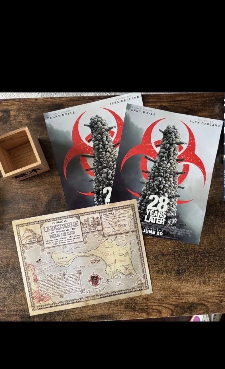 (Two) 28 YEARS LATER 2025 DOUBLE-SIDED Regal (8.5×11) Mini Movie MAP poster