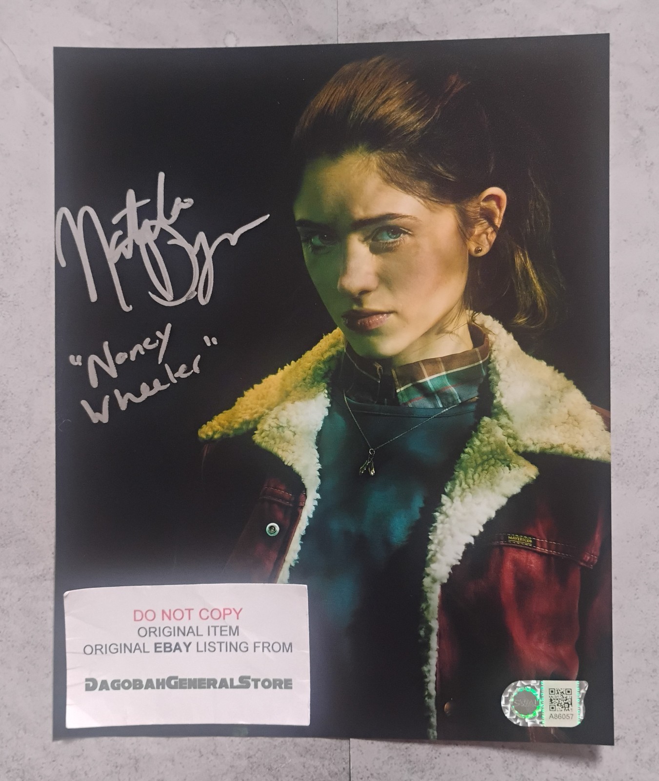 Natalia Dyer Hand Signed Autograph 8×10 Photo SWAU COA Stranger Things NO TARIFF