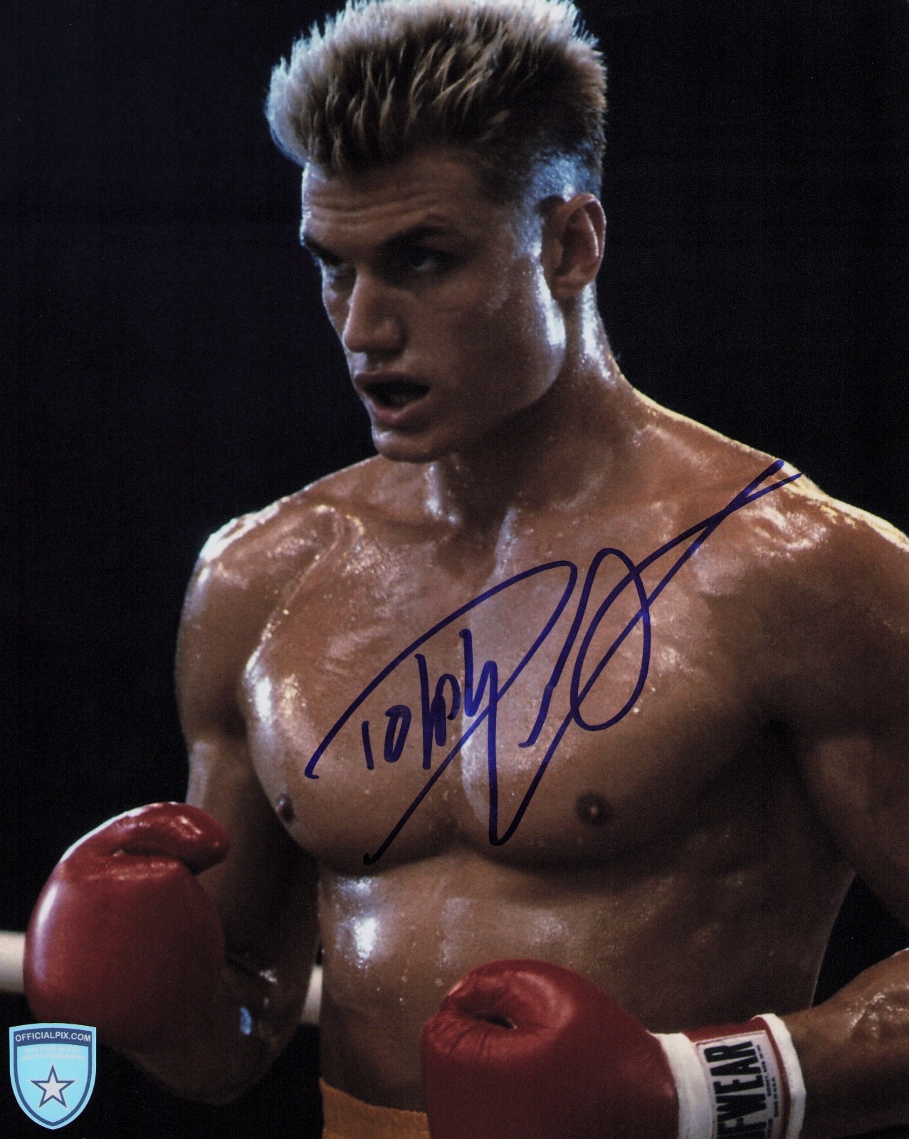 Signed Dolph Lundgren Rocky IV Ivan Drago 8×10 w/ Official Pix COA